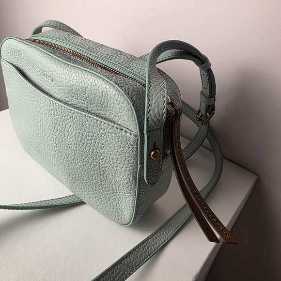 Fossil Leather Crossbody Bag Mint Green NWT - Picture 3 of 9